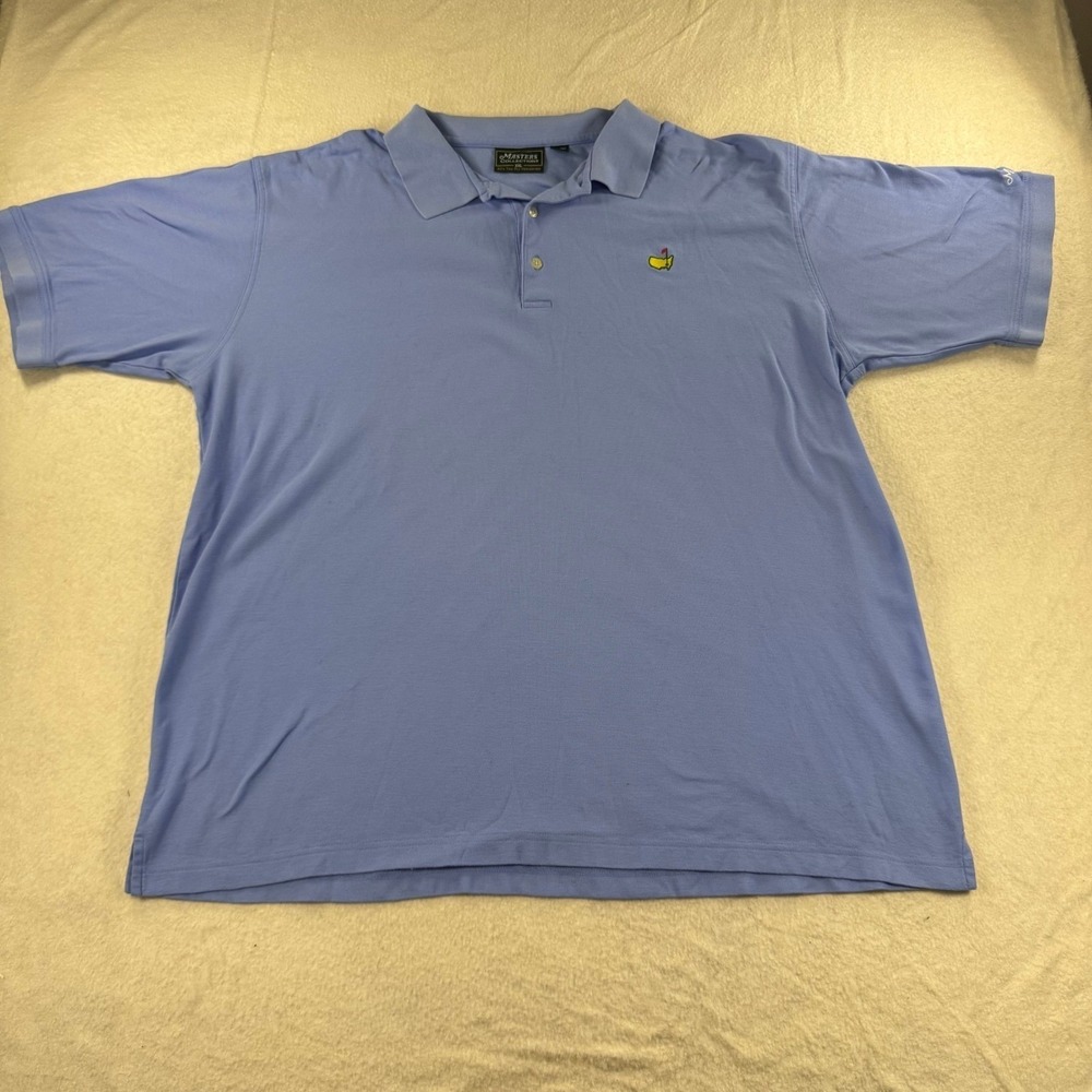 Masters Collection Polo Shirt Mens XXL Light Blue Excellent‎ Pima Cotton Golf